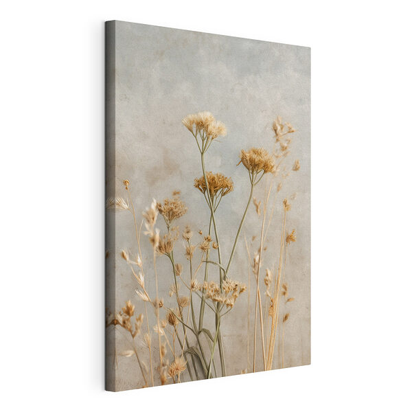 Des fleurs séchées sur un fond aux teintes douces Tableaux Des fleurs séchées sur un fond aux teintes douces