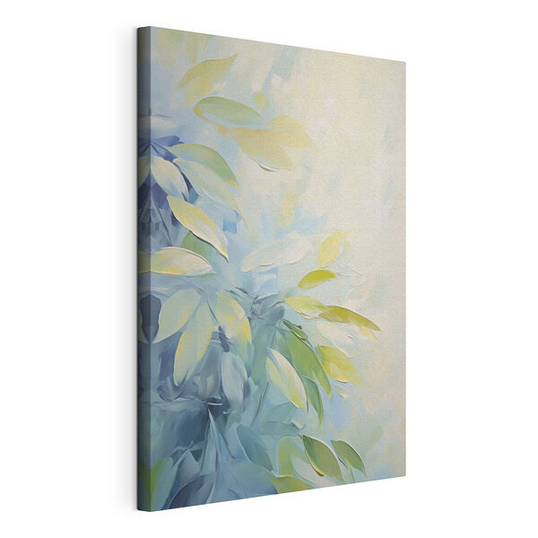 Tableaux Peinture représentant des feuilles sur une surface blanche