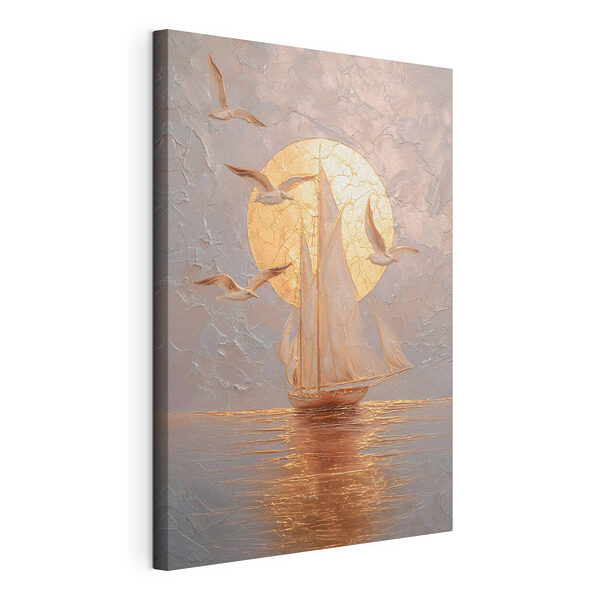 Tableau représentant un voilier et des oiseaux Tableaux Tableau représentant un voilier et des oiseaux