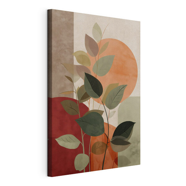 Plante avec des feuilles et un soleil Tableaux Plante avec des feuilles et un soleil