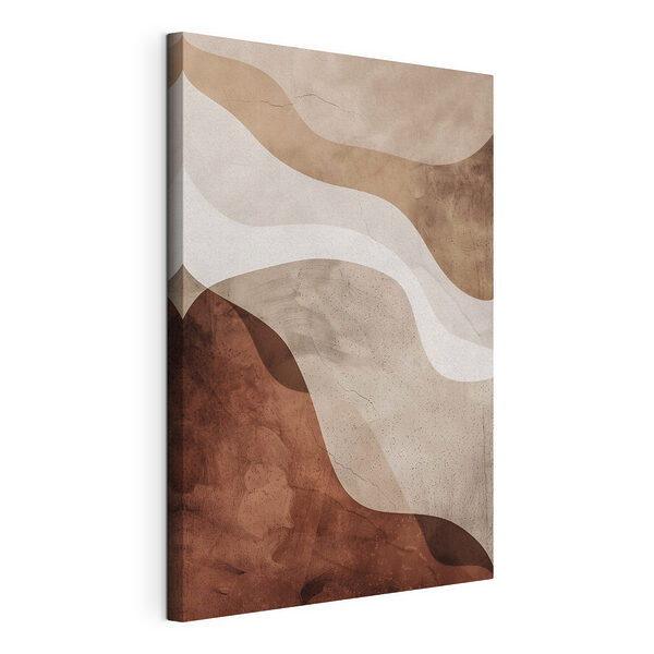 Tableaux Motif ondulé marron et blanc