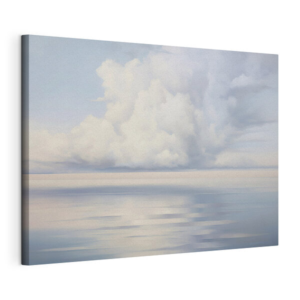 Tableaux Une grande étendue d'eau avec des nuages dans le ciel