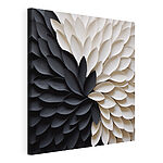 Tableaux Fleur noire et blanche