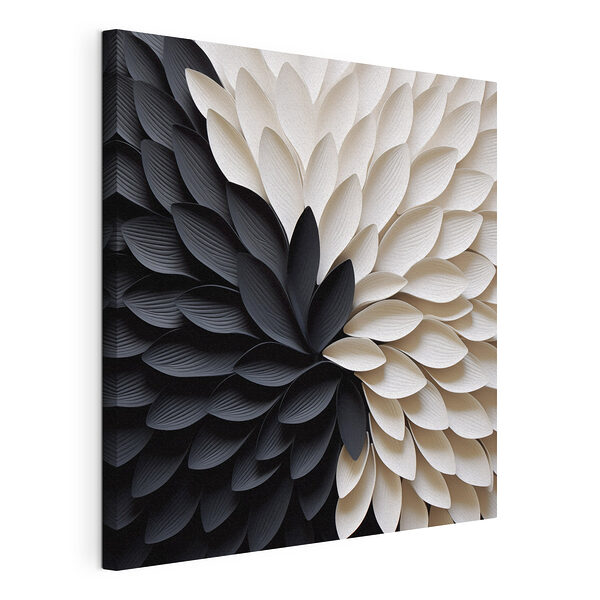 Tableaux Fleur noire et blanche