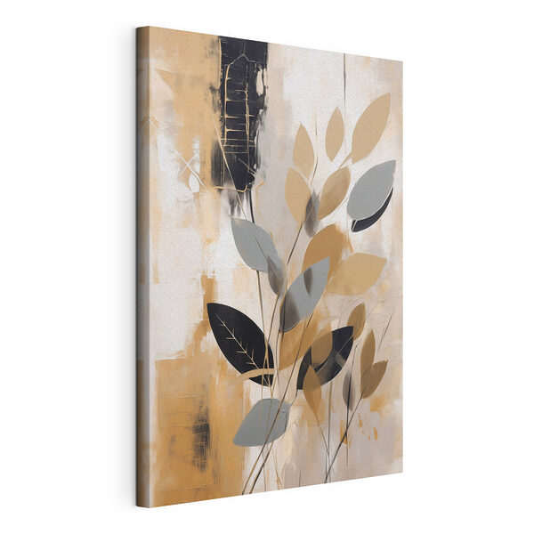 Tableaux Peinture représentant des feuilles sur un mur