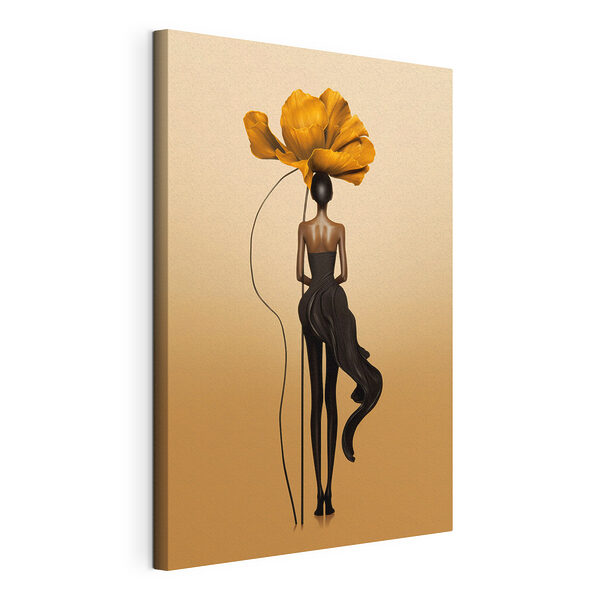 Tableaux Statue d'une femme avec une fleur sur la tête