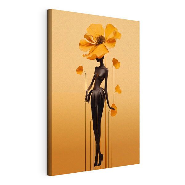 Tableaux Statue d'une femme avec une grande fleur dans les cheveux