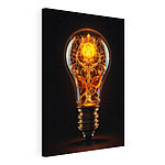 Tableaux Ampoule avec un motif floral