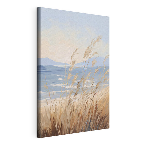 De douces vagues caressent le rivage sablonneux Tableaux De douces vagues caressent le rivage sablonneux