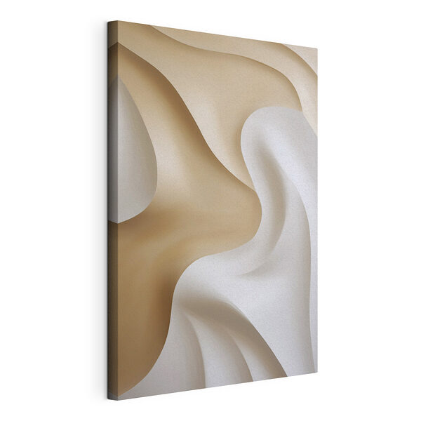 Tableaux Tissu ondulé blanc et marron