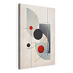 Tableaux Cercles et carrés noirs, rouges et gris