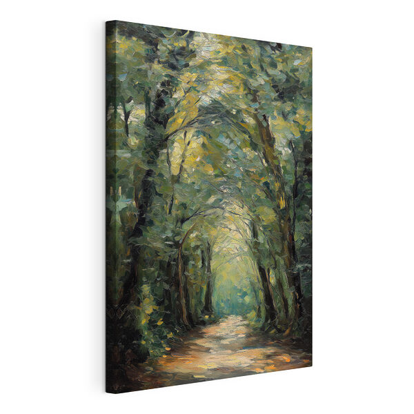 Peinture représentant un sentier à travers une forêt Tableaux Peinture représentant un sentier à travers une forêt