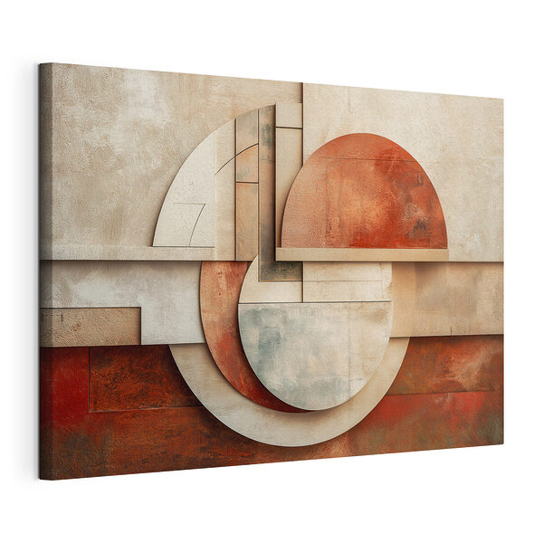 Tableaux Formes abstraites dans des tons chauds