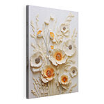 Tableaux Fleurs blanches et orange