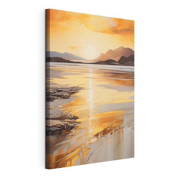 Tableaux Coucher de soleil sur un lac