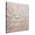 Tableaux Motif de feuilles blanches et roses