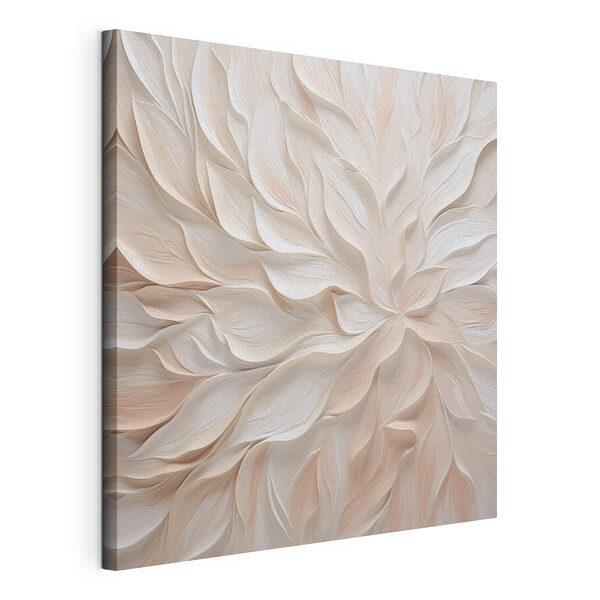 Motif de feuilles blanches et roses Tableaux Motif de feuilles blanches et roses