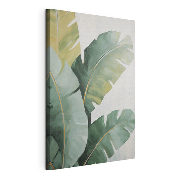 Des feuilles aux couleurs vives sur un fond doux Tableaux Des feuilles aux couleurs vives sur un fond doux