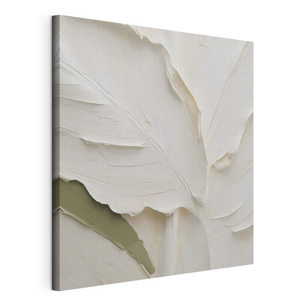 Feuilles blanches ornées d'une bande verte Tableaux Feuilles blanches ornées d'une bande verte
