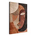 Tableaux Visage peint sur une feuille de papier