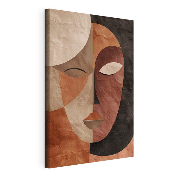 Tableaux Visage peint sur une feuille de papier