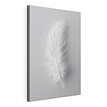 Tableaux Une plume blanche sur fond blanc