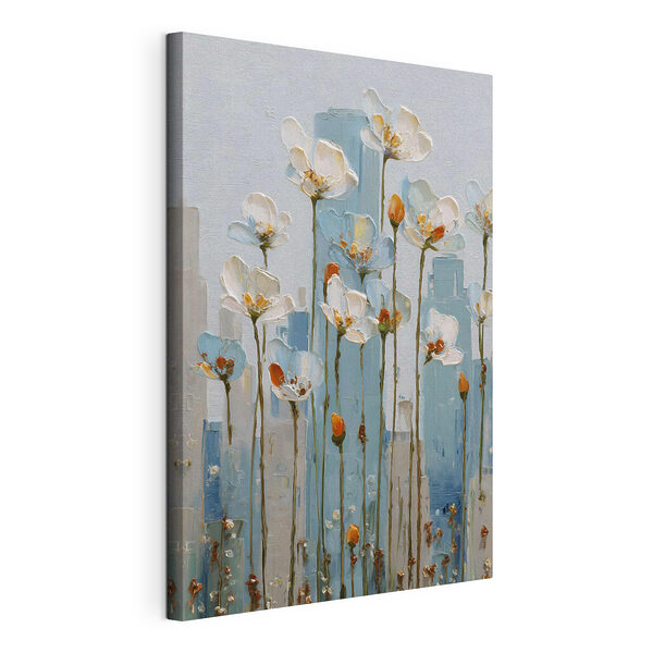 Tableaux Peinture représentant des fleurs sur un mur
