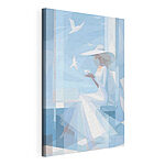 Tableaux Une femme en robe blanche