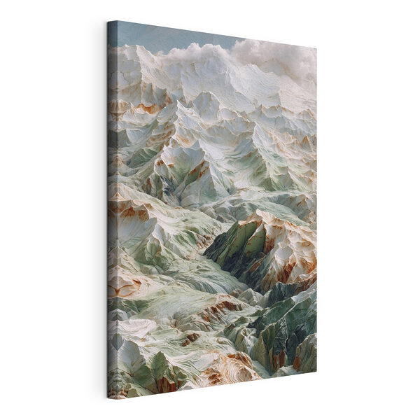 Chaîne de montagnes enneigée Tableaux Chaîne de montagnes enneigée