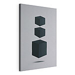 Tableaux Des cubes noirs sur fond blanc