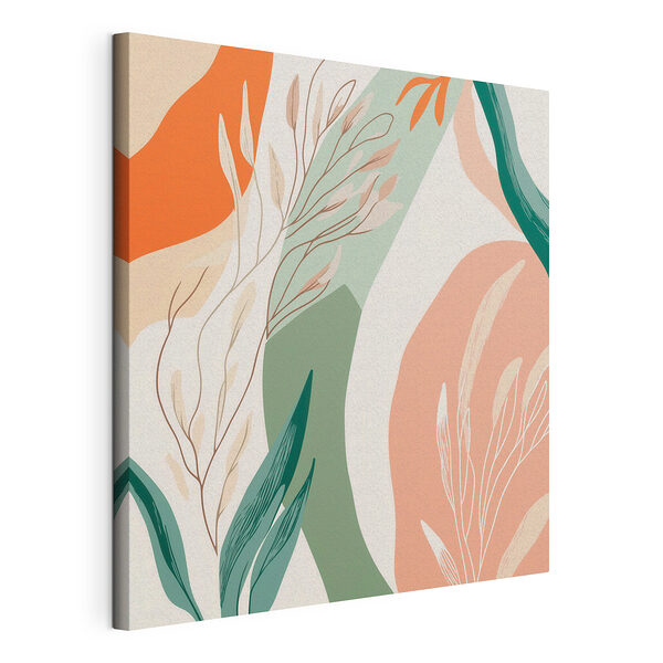 Motif coloré avec des feuilles Tableaux Motif coloré avec des feuilles