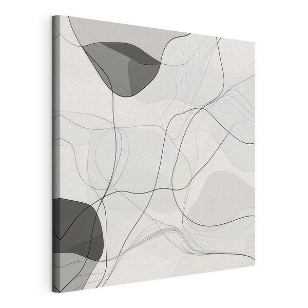 Fond blanc et noir avec des lignes noires Tableaux Fond blanc et noir avec des lignes noires
