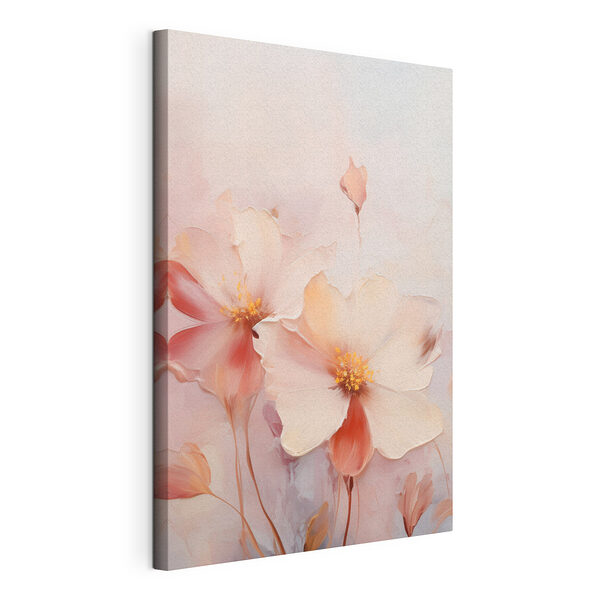 Peinture représentant des fleurs sur un fond blanc Tableaux Peinture représentant des fleurs sur un fond blanc