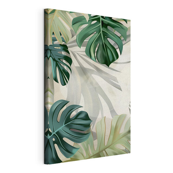 - Les feuilles d'un vert luxuriant créent un décor plein de vie Tableaux - Les feuilles d'un vert luxuriant créent un décor plein de vie