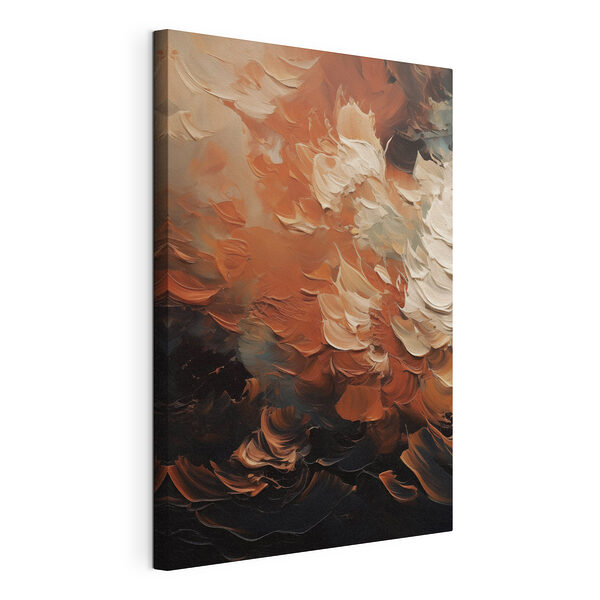 Des tourbillons abstraits aux tons chauds de la terre Tableaux Des tourbillons abstraits aux tons chauds de la terre