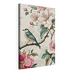 Tableaux Un oiseau sur une branche avec des fleurs
