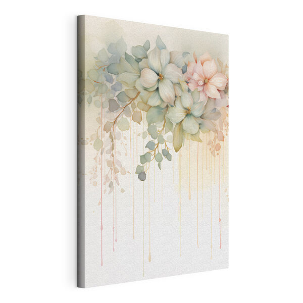 Peinture représentant des fleurs sur fond blanc Tableaux Peinture représentant des fleurs sur fond blanc