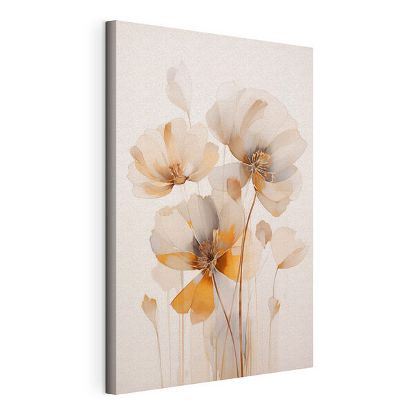 Peinture représentant des fleurs sur fond blanc Tableaux Peinture représentant des fleurs sur fond blanc