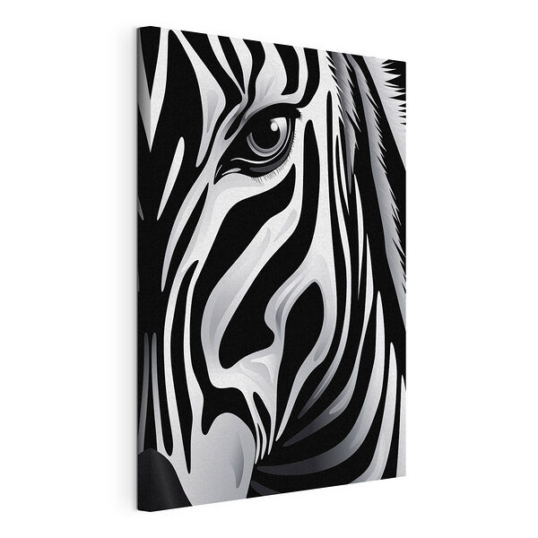 Zèbre aux couleurs saisissantes, noir et blanc Tableaux Zèbre aux couleurs saisissantes, noir et blanc