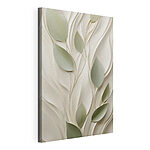 Tableaux Découpe en papier blanc et vert avec des feuilles