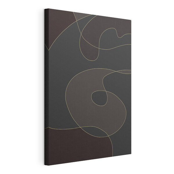Fond noir et gris avec une ligne jaune Tableaux Fond noir et gris avec une ligne jaune