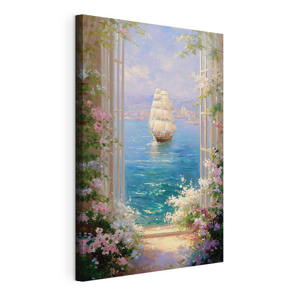 Peinture représentant un bateau sur l'eau Tableaux Peinture représentant un bateau sur l'eau