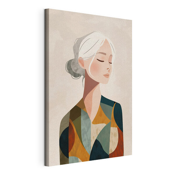 Une femme aux cheveux blancs Tableaux Une femme aux cheveux blancs