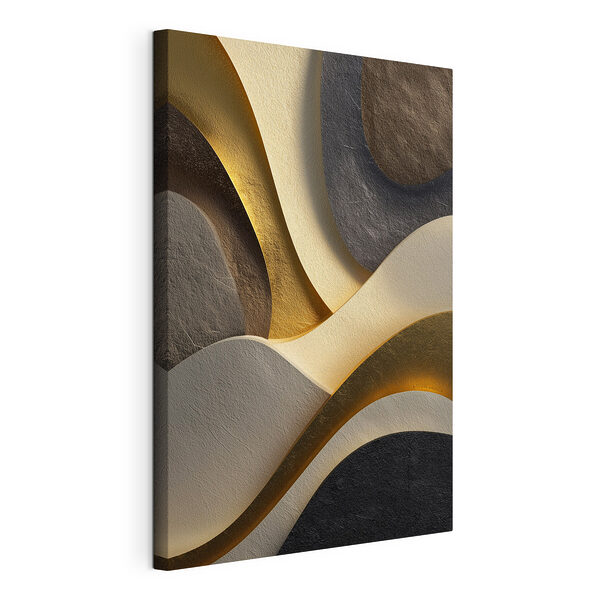 Des formes fluides dans des tons ocres Tableaux Des formes fluides dans des tons ocres