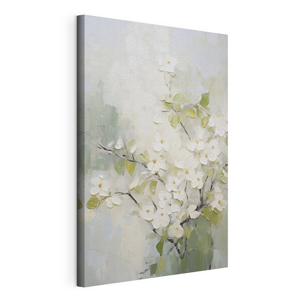 Peinture représentant des fleurs blanches sur une branche Tableaux Peinture représentant des fleurs blanches sur une branche