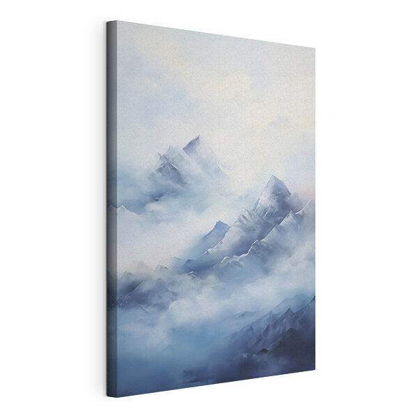 Peinture représentant des montagnes dans les nuages Tableaux Peinture représentant des montagnes dans les nuages