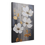 Tableaux De élégantes fleurs blanches sur un fond sombre