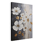 Tableaux Fleurs sur un fond texturé
