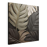 Tableaux Ensemble de feuilles noires et blanches