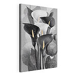 Tableaux Composition de fleurs noires et blanches